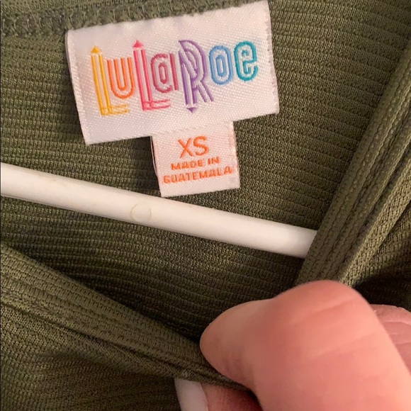 🍍Bo_Ho ribbed OLIVE green LULA ROE DRESS🍍 - Picture 2 of 5